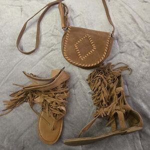 Brown Fringe Crossbody Bag